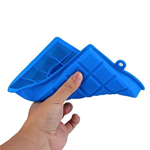Clazkit Silicone Ice Cube Trays 2 Pcs Square Pop Up Ice Cube Mold Trays with 24 Cavities for Freezer with Easy Release Flexible, Stackable Whiskey Bar Ice Cube Moulds (Multicolor)