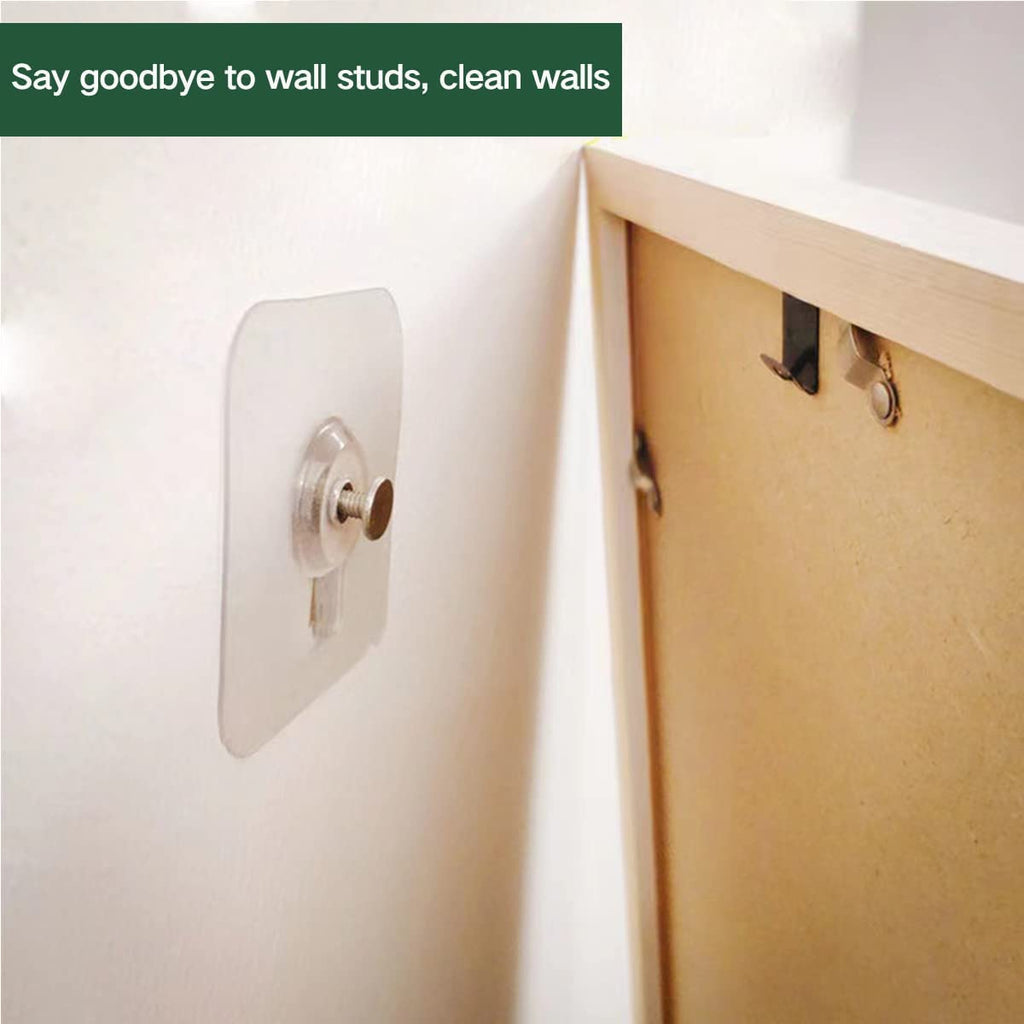 JIALTO Wall Hooks for Hanging Strong, Adhesive Hooks for Wall Heavy Duty, Wall hangings, Kitchen Accessories Items, Sticky Photo Frame Hangers (Pack of 20, Nail Hook)