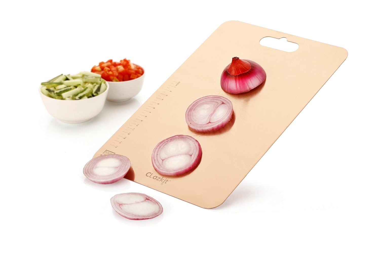 Clazkit Stainless Steel Chopping Board Vegetable,Fruit Cutting, Kneeding, Cake Prep, Heavy Duty Chopping-Board (Size 31.8CM X 21CM)