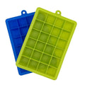 Clazkit Silicone Ice Cube Trays 2 Pcs Square Pop Up Ice Cube Mold Trays with 24 Cavities for Freezer with Easy Release Flexible, Stackable Whiskey Bar Ice Cube Moulds (Multicolor)