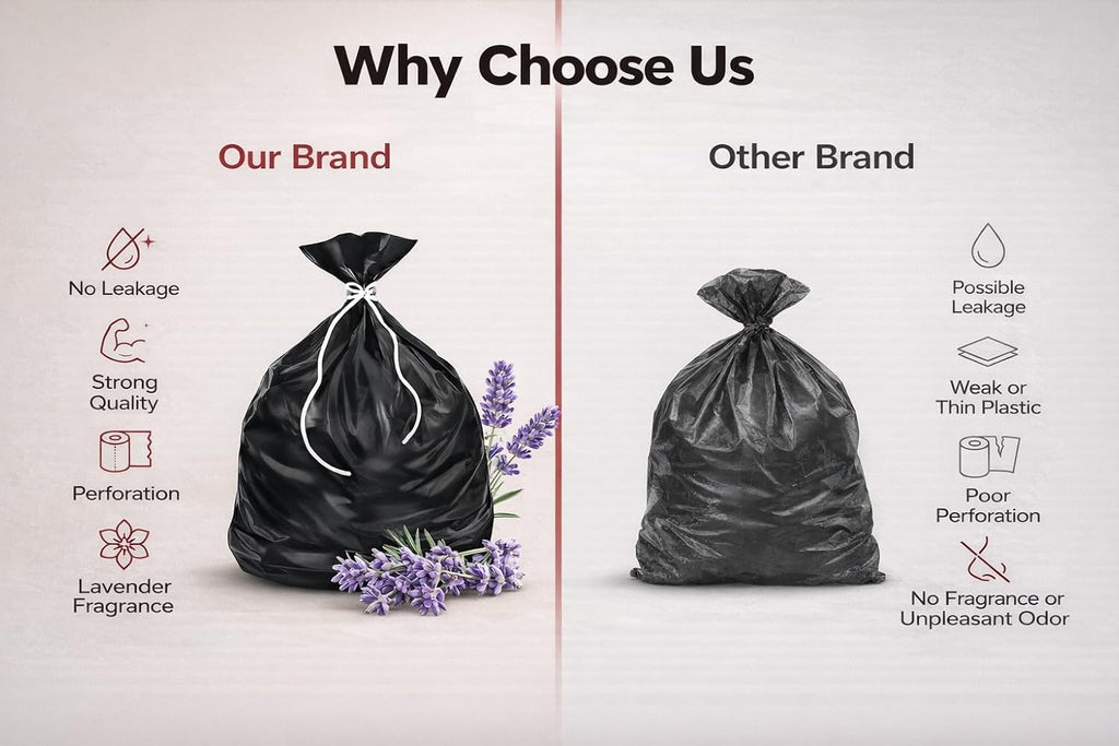 Shalimar Premium (Lavender Fragrance) Scented Garbage Bags | Medium 19 X 21 Inches | 180 Bags (30 Bags X 6 Rolls) | Dustbin Bag/Trash Bag | (Black) - Perforated Box for Easy Dispensing