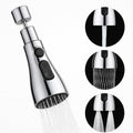 Misamo Enterprise Kitchen Faucet Extender, Chrome Plated, 3-Mode Spray Head, Flexible Extension