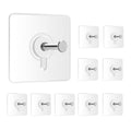 Zulaxy Wall Hanger Hooks for Hanging Clothes Home Kitchen Office Bathroom Bedroom Door, 2 Pack Self Adhesive Strong Hanger Hooks (6 Hooks Hanger, Transparent)
