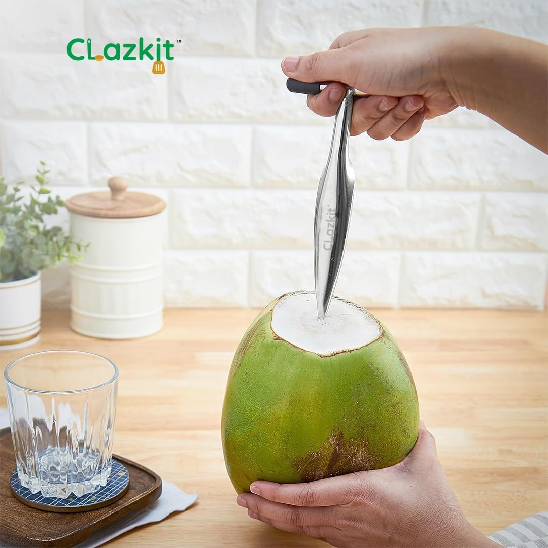Clazkit Stainless Steel Coconut Opener Tool, Coconut Driller, Coconut Opener Machine, Coconut Opener Knife, Coconut Water Opener- (Pack- 1)