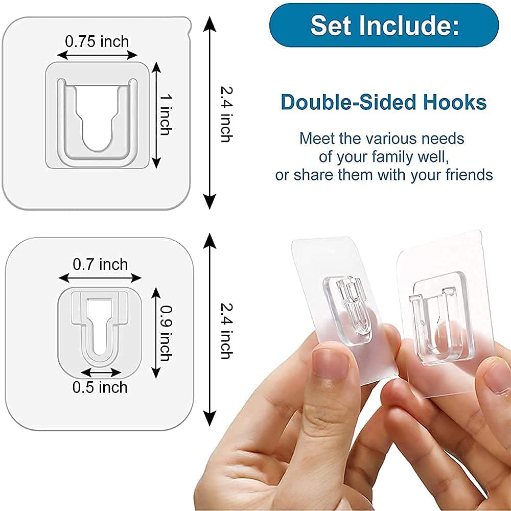 JIALTO Wall Hooks for Hanging Strong, Adhesive Hooks for Wall Heavy Duty, Wall hangings, Kitchen Accessories Items, Sticky Photo Frame Hangers (Pack of 20, Nail Hook)