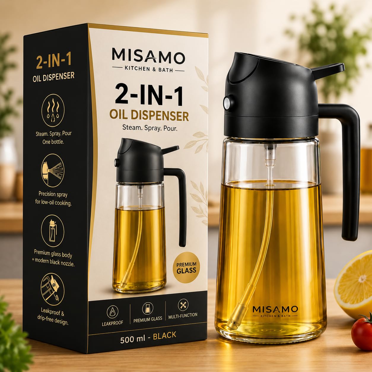 2-in-1 Oil Dispenser- Pack of 1