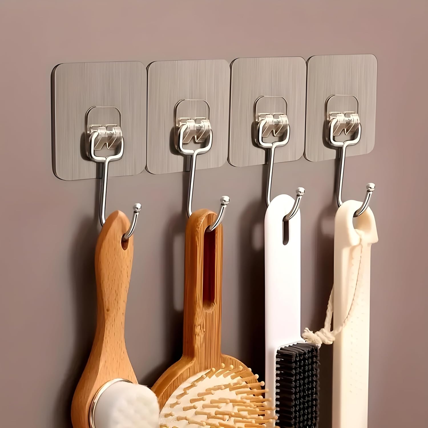 JIALTO Wall Hooks for Hanging Strong, Adhesive Hooks for Wall Heavy Duty, Wall hangings, Kitchen Accessories Items, Sticky Photo Frame Hangers (Pack of 20, Nail Hook)