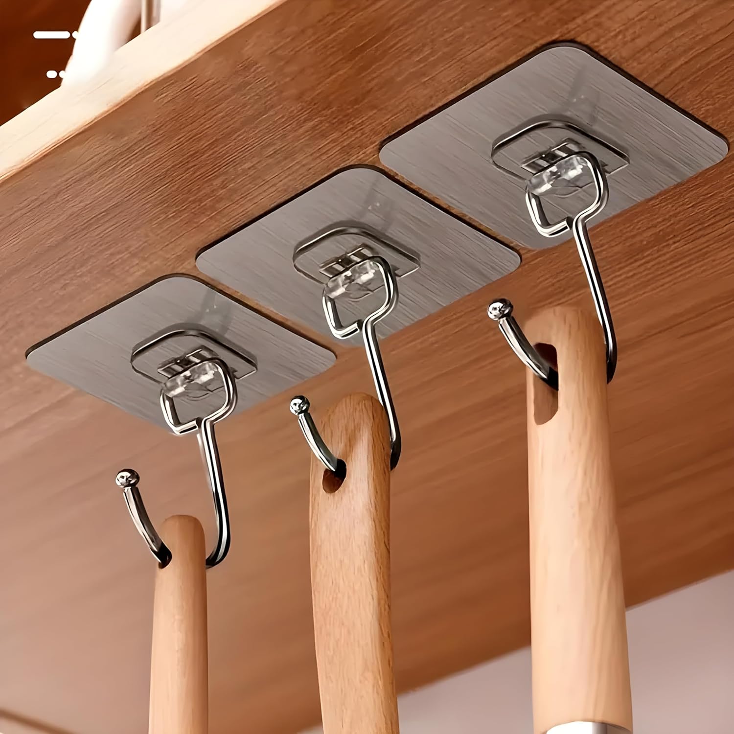 JIALTO Wall Hooks for Hanging Strong, Adhesive Hooks for Wall Heavy Duty, Wall hangings, Kitchen Accessories Items, Sticky Photo Frame Hangers (Pack of 20, Nail Hook)