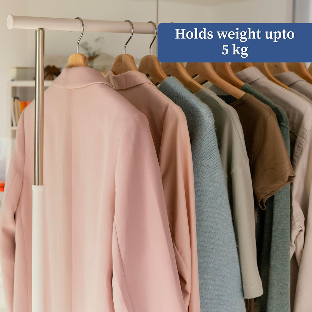 Homestrap Premium Round Bar Wooden Hanger (Pack of 12)| Durable Wooden Garment Hangers with Cut Notches & 360 Degree Swivel Chrome Hook for Hanging Heavy Clothes