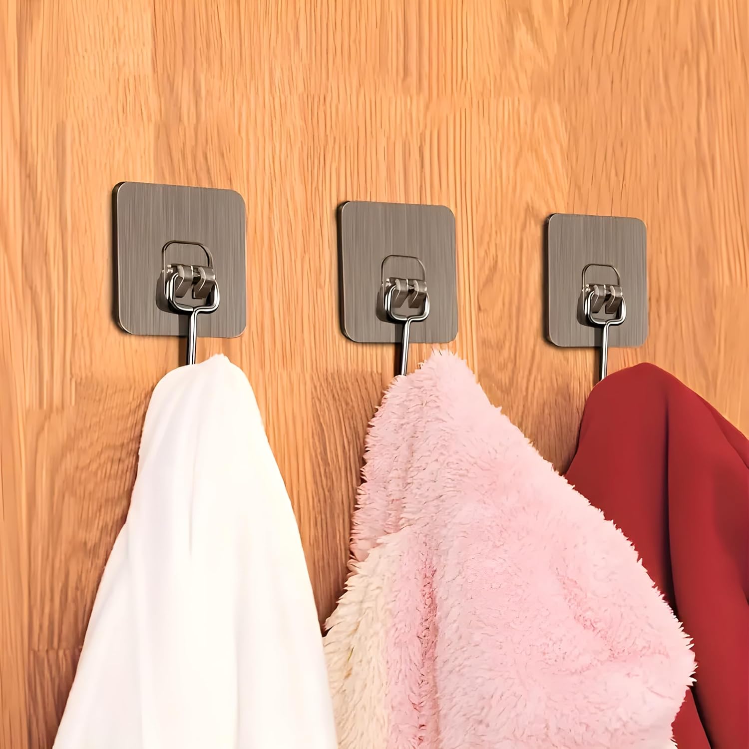 JIALTO Wall Hooks for Hanging Strong, Adhesive Hooks for Wall Heavy Duty, Wall hangings, Kitchen Accessories Items, Sticky Photo Frame Hangers (Pack of 20, Nail Hook)