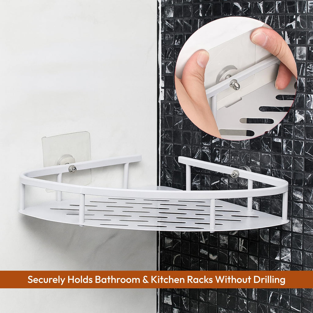 Zulaxy Wall Hanger Hooks for Hanging Clothes Home Kitchen Office Bathroom Bedroom Door, 2 Pack Self Adhesive Strong Hanger Hooks (6 Hooks Hanger, Transparent)